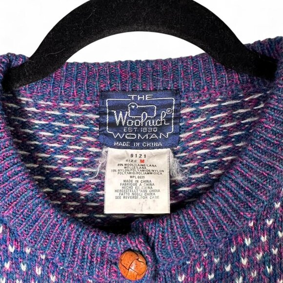 The Woolrich Woman Vintage Knit Wool Blend Button Down Cardigan - Picture 2 of 5